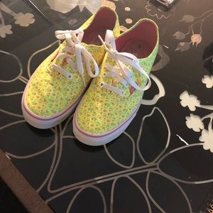 Flower neon vans